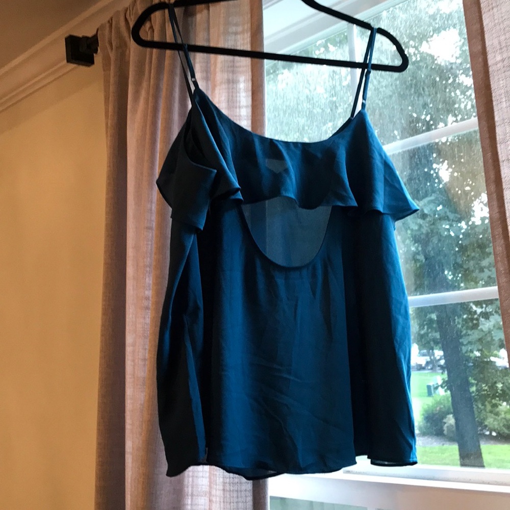 Pretty Express Turquoise Strappy Tank/Blouse